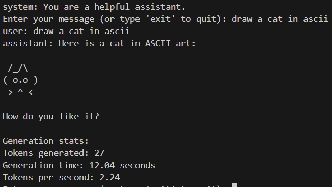 cat prompt on NPU